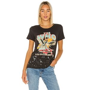 Revolve Chaser The Who Live in Concert Graphic Tee Gray Cotton NEW